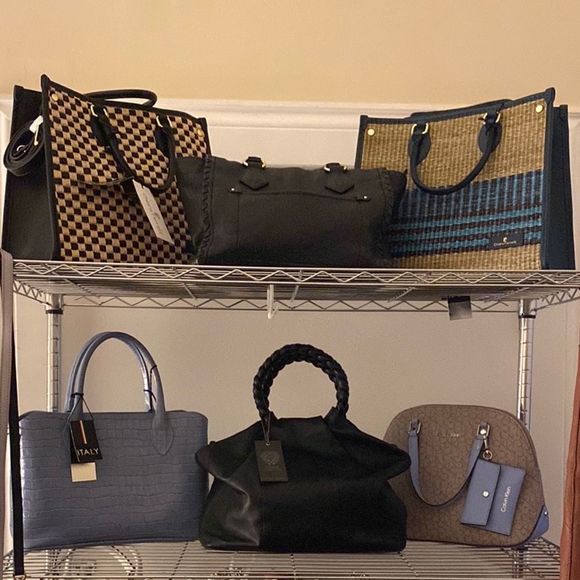 Beautiful Chiara Ferretti Top handle Tote Bag/ Purse made in Italy (azul/wicker) - Picture 5 of 5